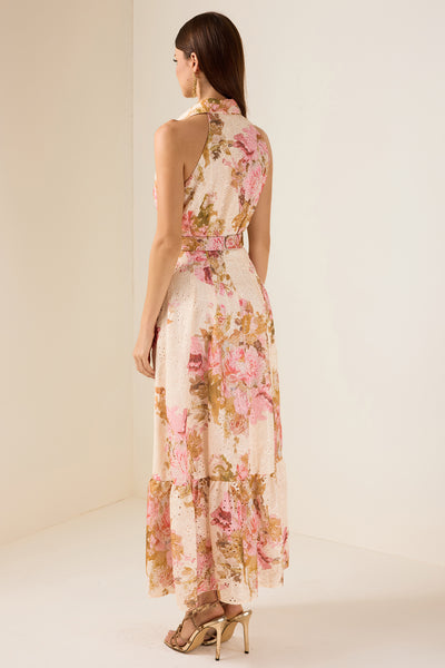 Reyanna™ | Embroidered Floral Maxi Dress With Belt