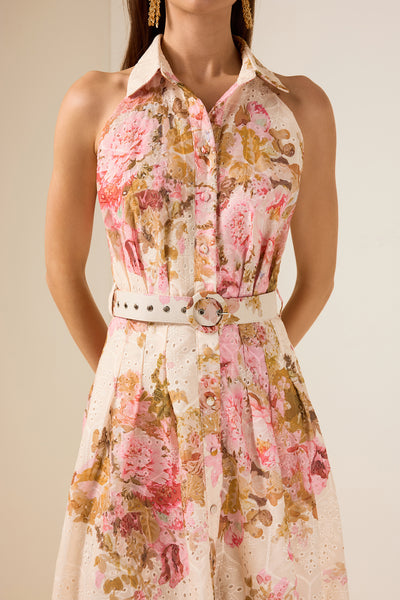 Reyanna™ | Embroidered Floral Maxi Dress With Belt