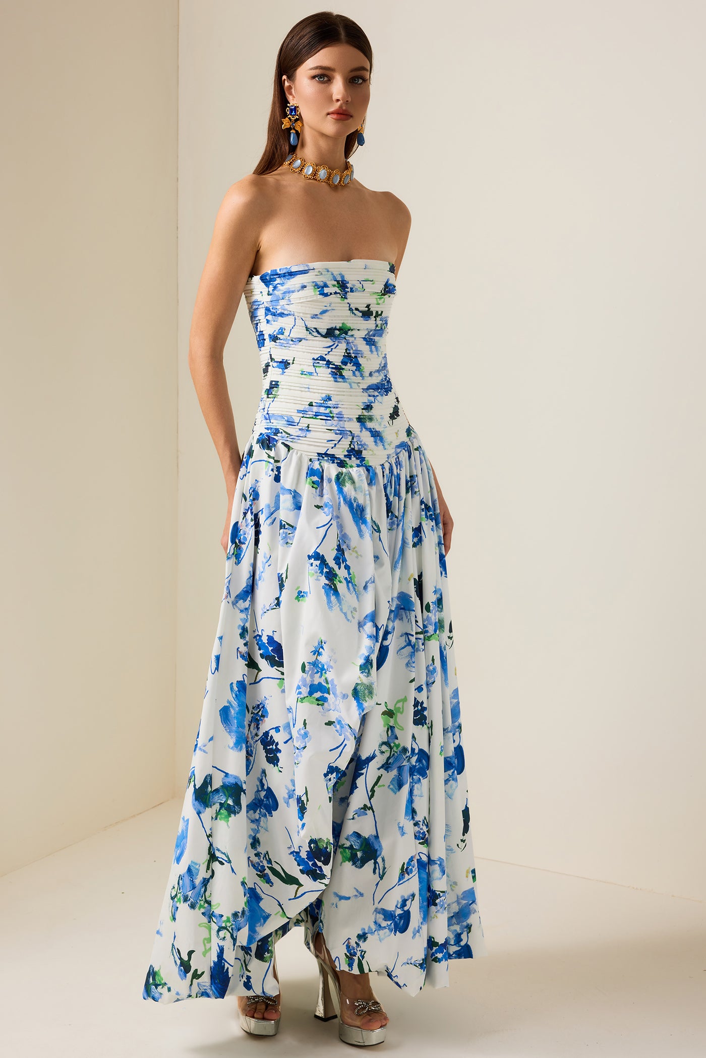 Reyanna™ | Floral Off-Shoulder Split Midi Dress