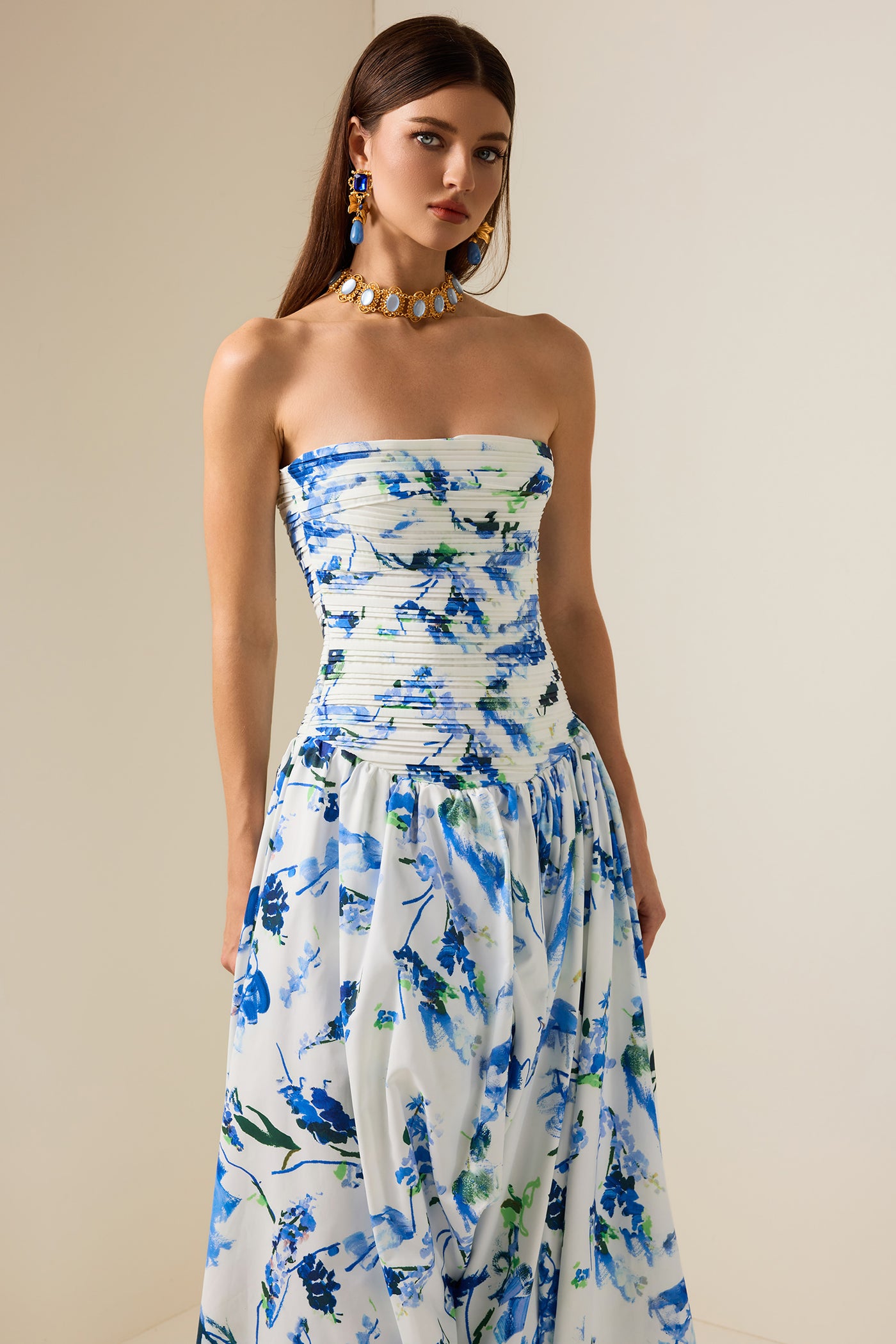 Reyanna™ | Floral Off-Shoulder Split Midi Dress