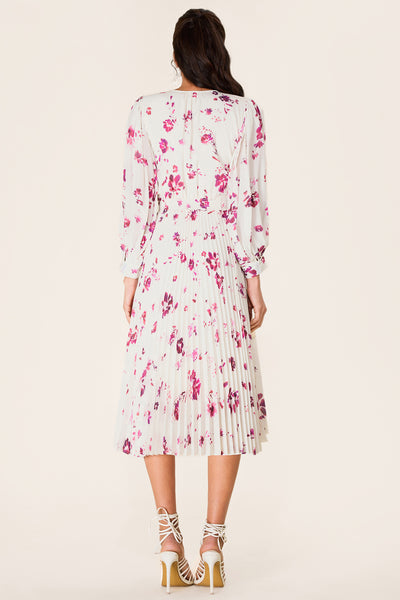 Reyanna™ | Chiffon Floral V-Neck Midi Dress