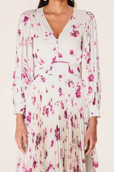 Reyanna™ | Chiffon Floral V-Neck Midi Dress