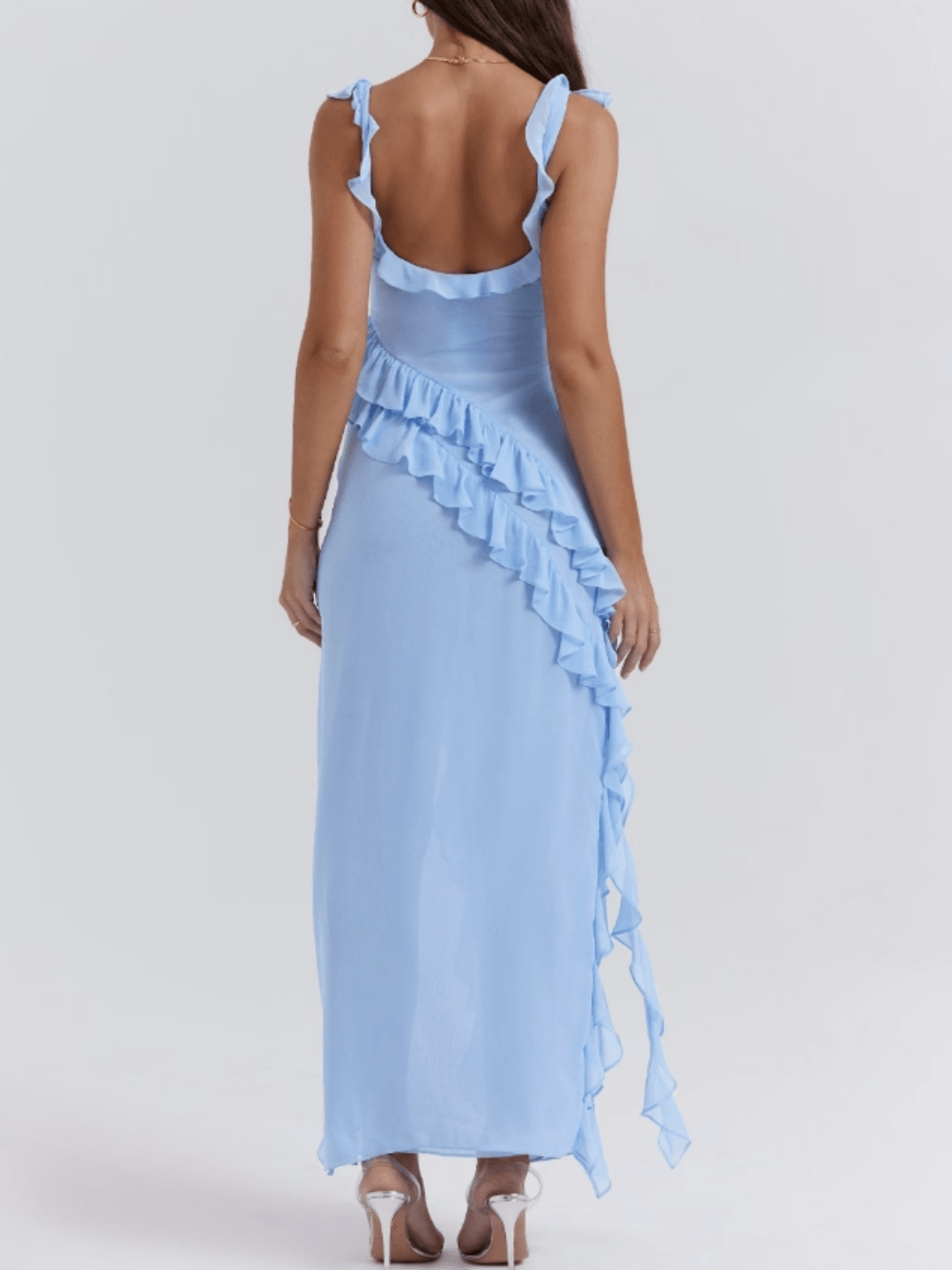 Reyanna™ | Soft blue ruffle maxi dress