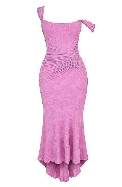 Reyanna™ | Taro powder bell floral maxi dress