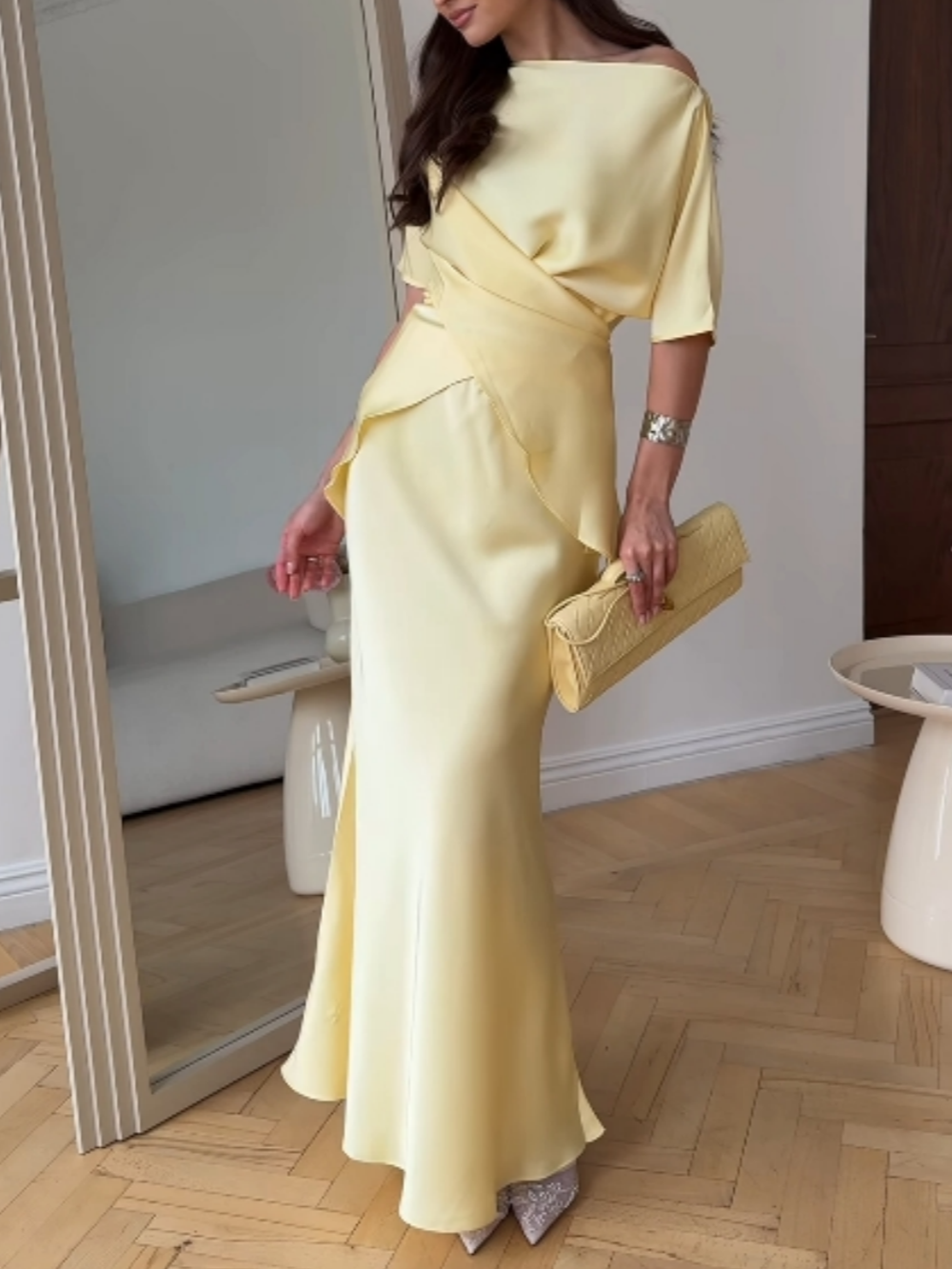 Reyanna™ | Off-shoulder tie top and skirt set