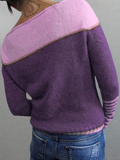 Reyanna |Elly | Elegant cashmere randig tröja