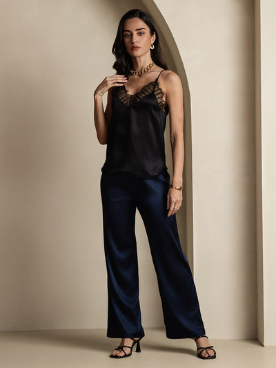 Reyanna™ | Siden Spaghettiband Spets Camisole Top