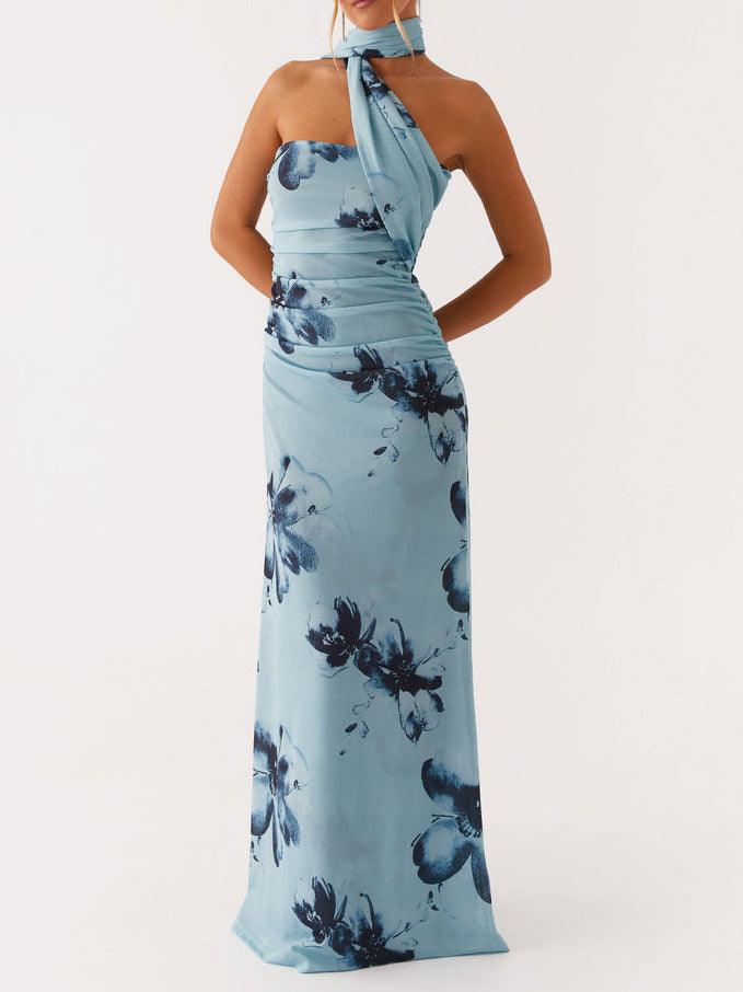 Reyanna™ | Elegant Floral Print Off-the-shoulder Maxi Dress