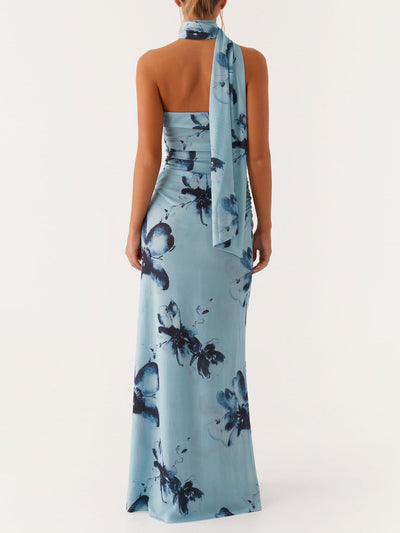 Reyanna™ | Elegant Floral Print Off-the-shoulder Maxi Dress