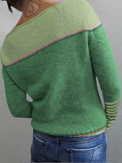 Reyanna |Elly | Elegant cashmere randig tröja