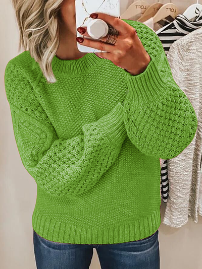 Reyanna™ | Crew Neck Jacquard Knit Sweater