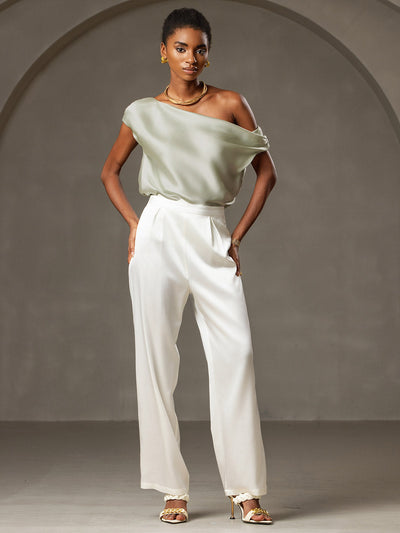 Reyanna™ | Silke Chic En-Skulder Blus