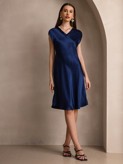 Reyanna™ | Ren Siden Elegant Cap Sleeve Klänning