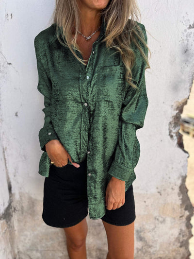 Reyanna™ | Casual Suede Fashionable Lapel Shirt