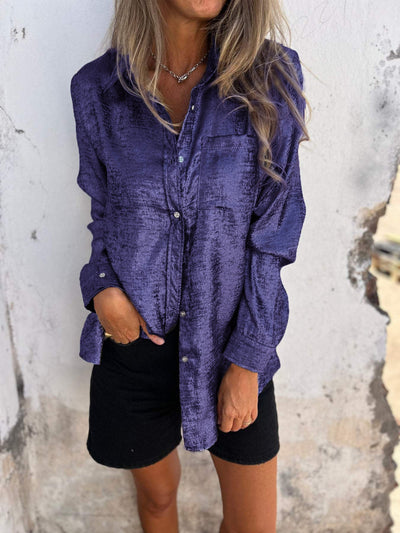 Reyanna™ | Casual Suede Fashionable Lapel Shirt