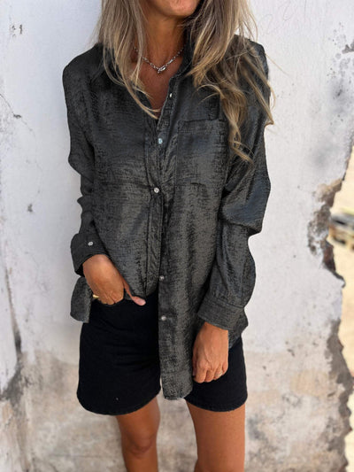 Reyanna™ | Casual Suede Fashionable Lapel Shirt