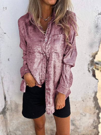 Reyanna™ | Casual Suede Fashionable Lapel Shirt