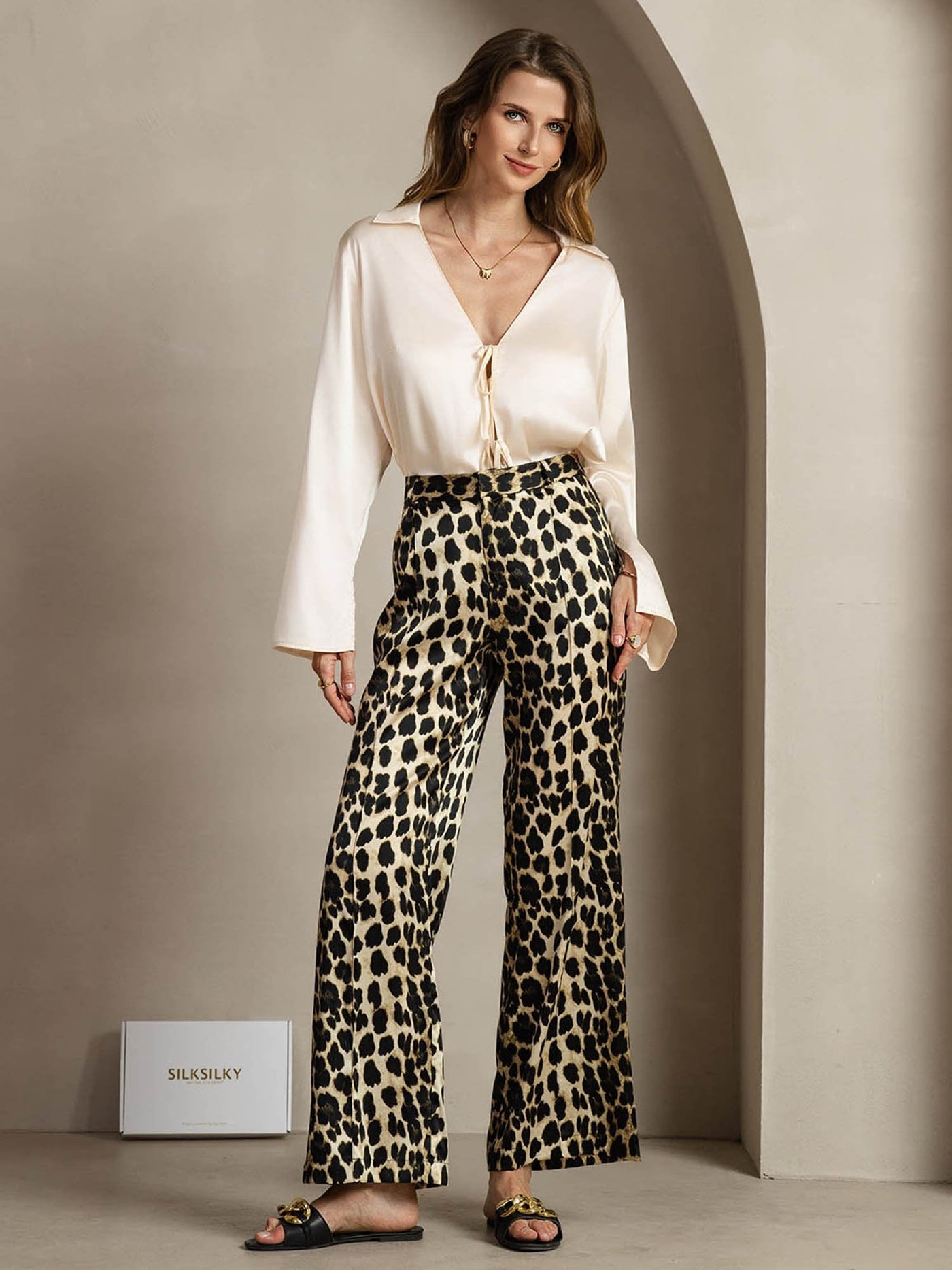 Reyanna™ | Silke Dambyxor Raka Och Med Sidofickor Design