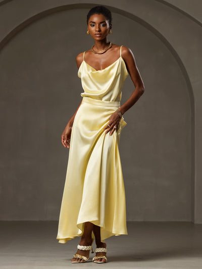 Reyanna™ | Silke Vattenfallsringning Spagettiband Camisole Topp