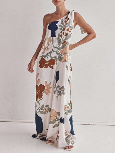 Reyanna™ | Printed One-Shoulder Maxi Dress