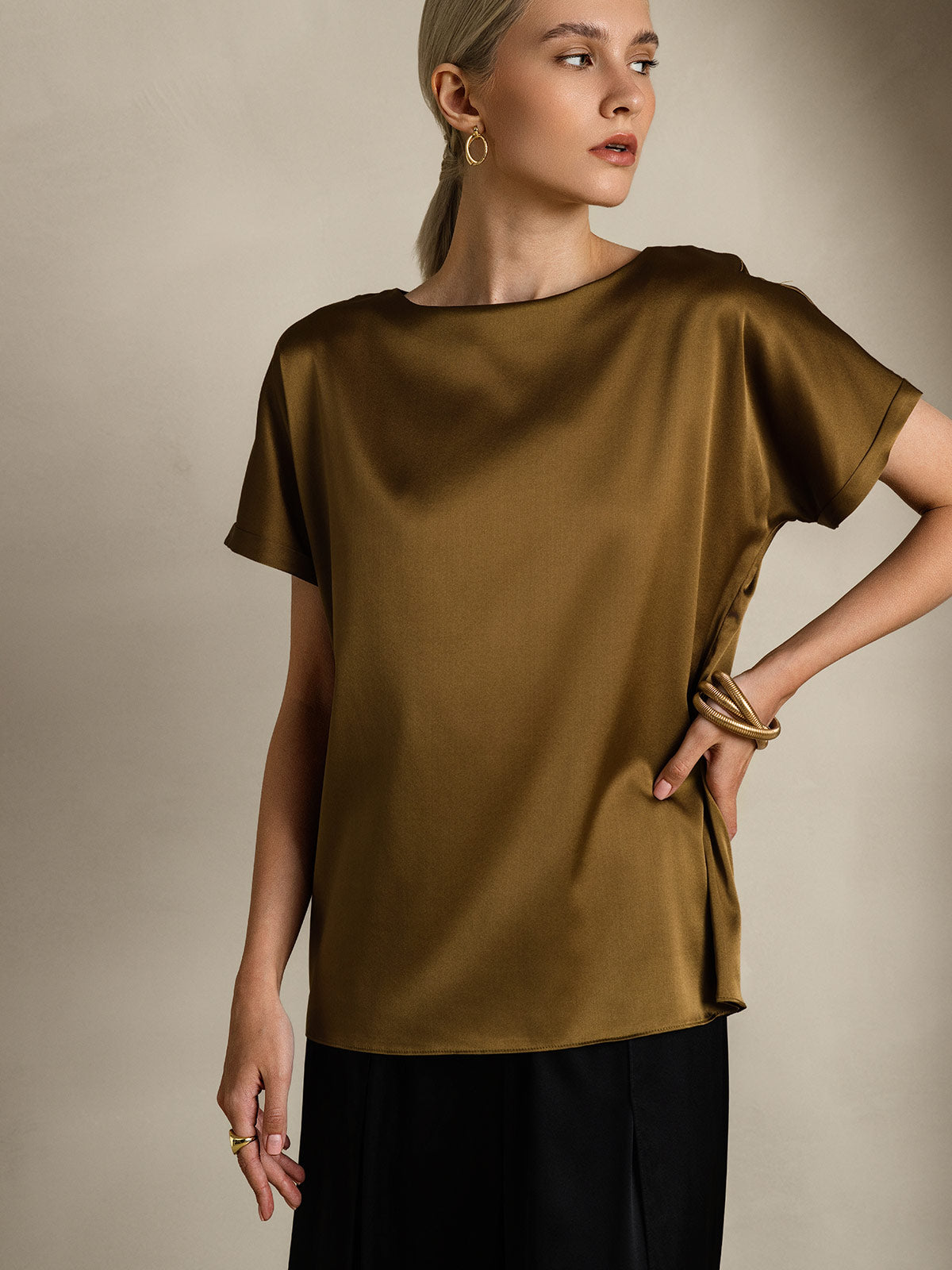 Reyanna™ | Silke Tillfällig Kortärmad T-Shirt