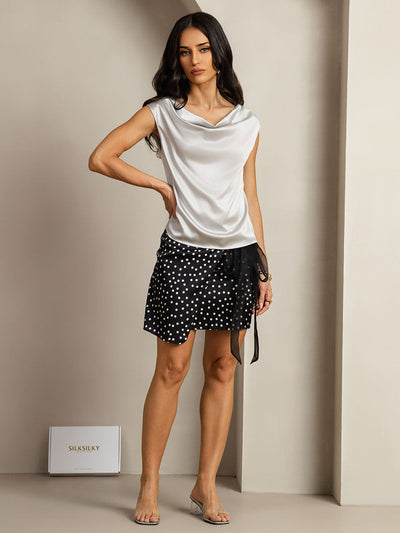 Reyanna™ | Silke Kappärmad Krage Tanktop/Blus