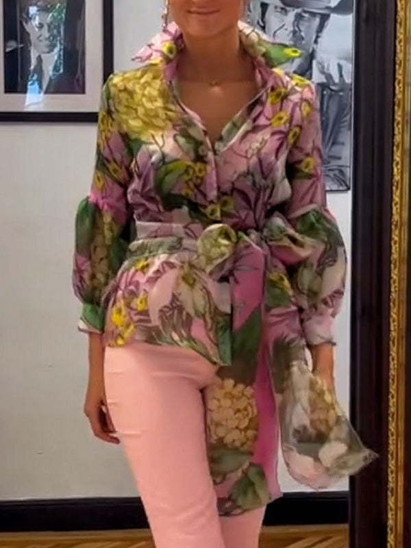 Reyanna™ | Fashionable and elegant printed long-sleeved shirt