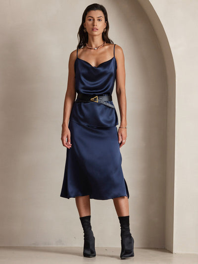 Reyanna™ | Silke Tunna Axelband Draperad Halsringning CamisoleTop