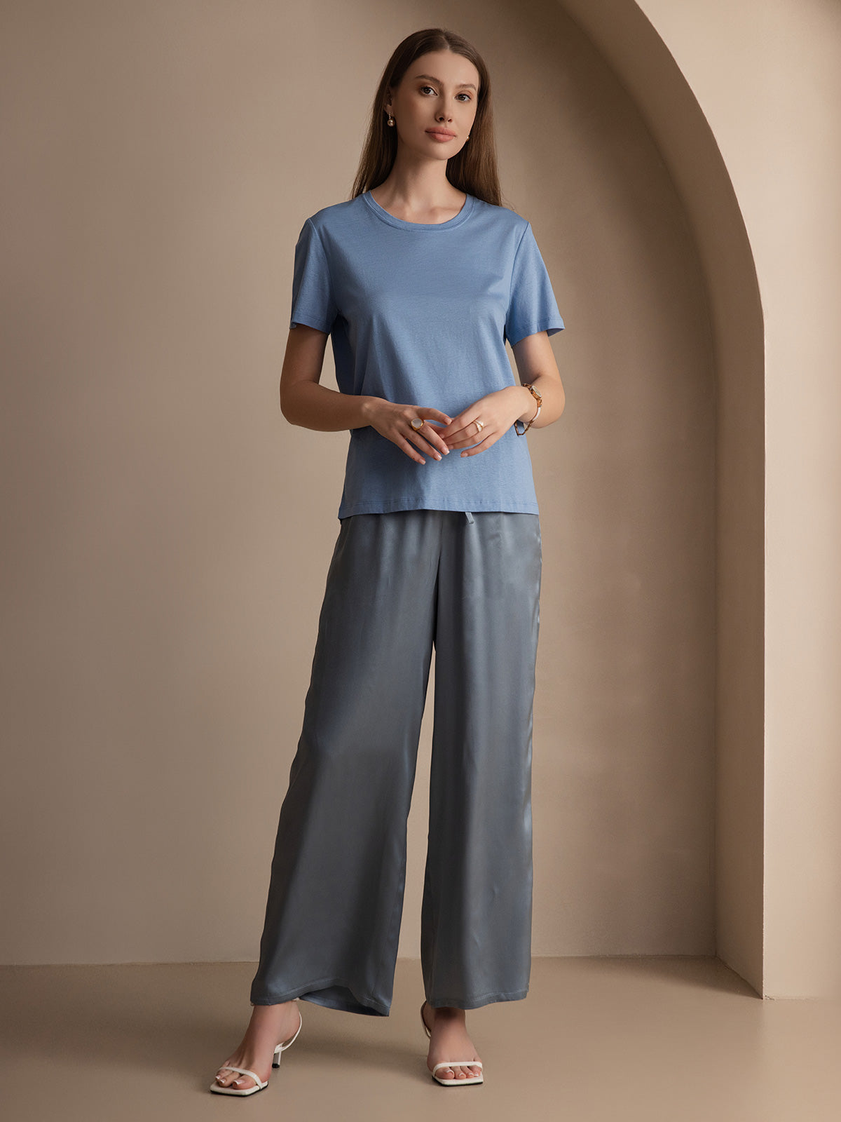 Reyanna™ | Silke Stickad Rundhals T-shirt