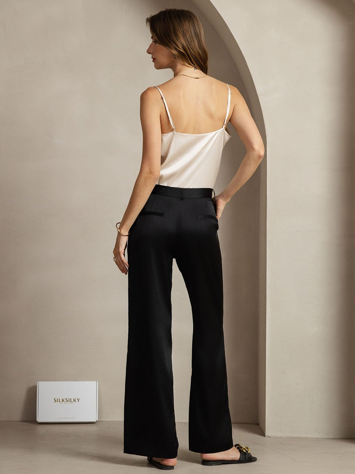 Reyanna™ | Silke Dambyxor Raka Och Med Sidofickor Design