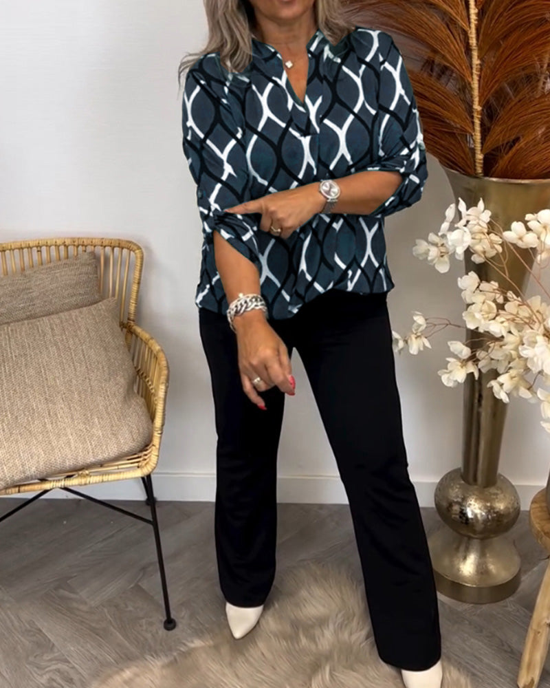Reyanna |Matilda | Ledig Blus med Långa Ärm­ar