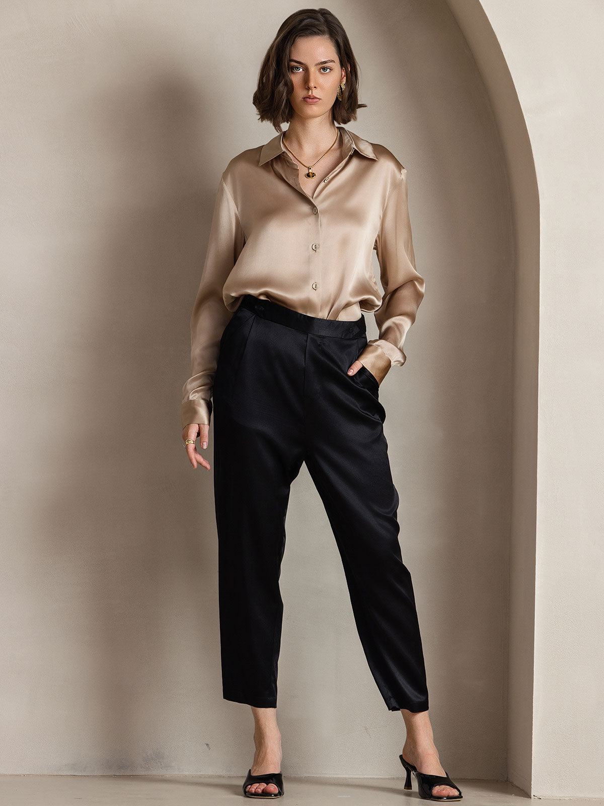 Reyanna™ | Basic Military Lapel Skjorta