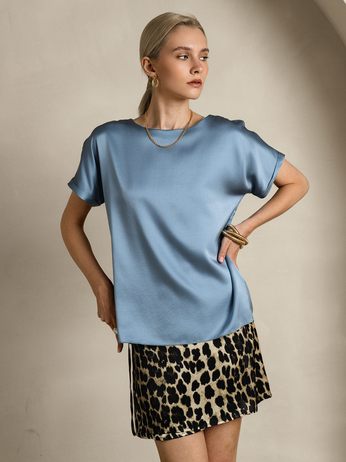 Reyanna™ | Silke Tillfällig Kortärmad T-Shirt