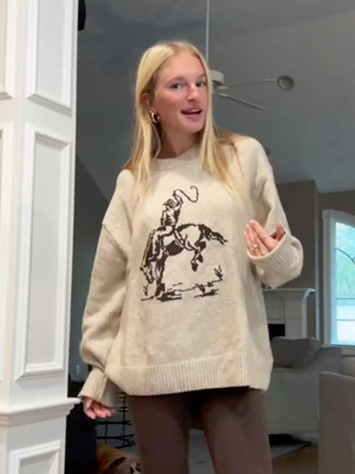 Reyanna™ | Cowboy Graphic Crew Sweater