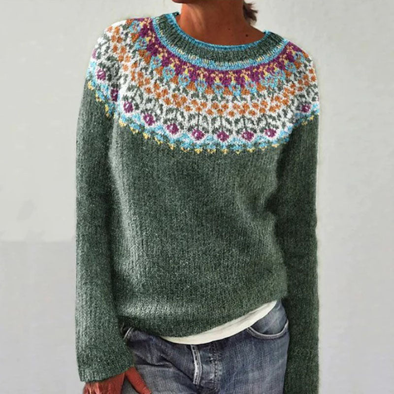 Reyanna™ | Casual Floral Printing Crew-neck Sweater