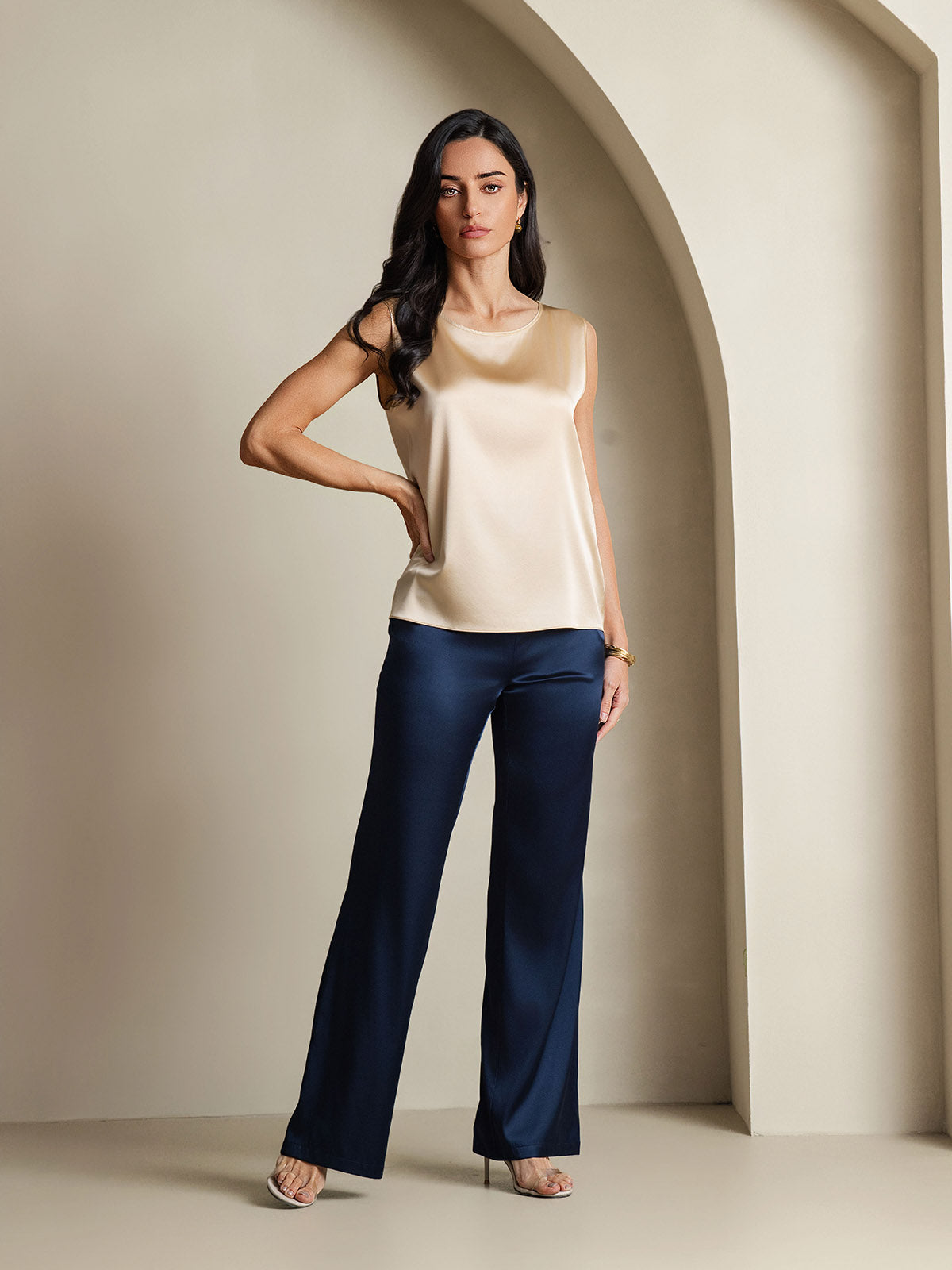 Reyanna™ | Silke Rund Hals Linne