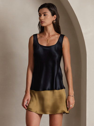 Reyanna™ | Silke U-ringad Axelbands Camiseta Top