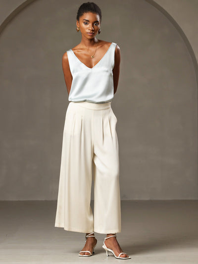 Reyanna™ | Silke V-ringning Tirantes Camiseta Top