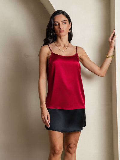 Reyanna™ | Silkes Avslappnad Spaghettiband Camisole-linne