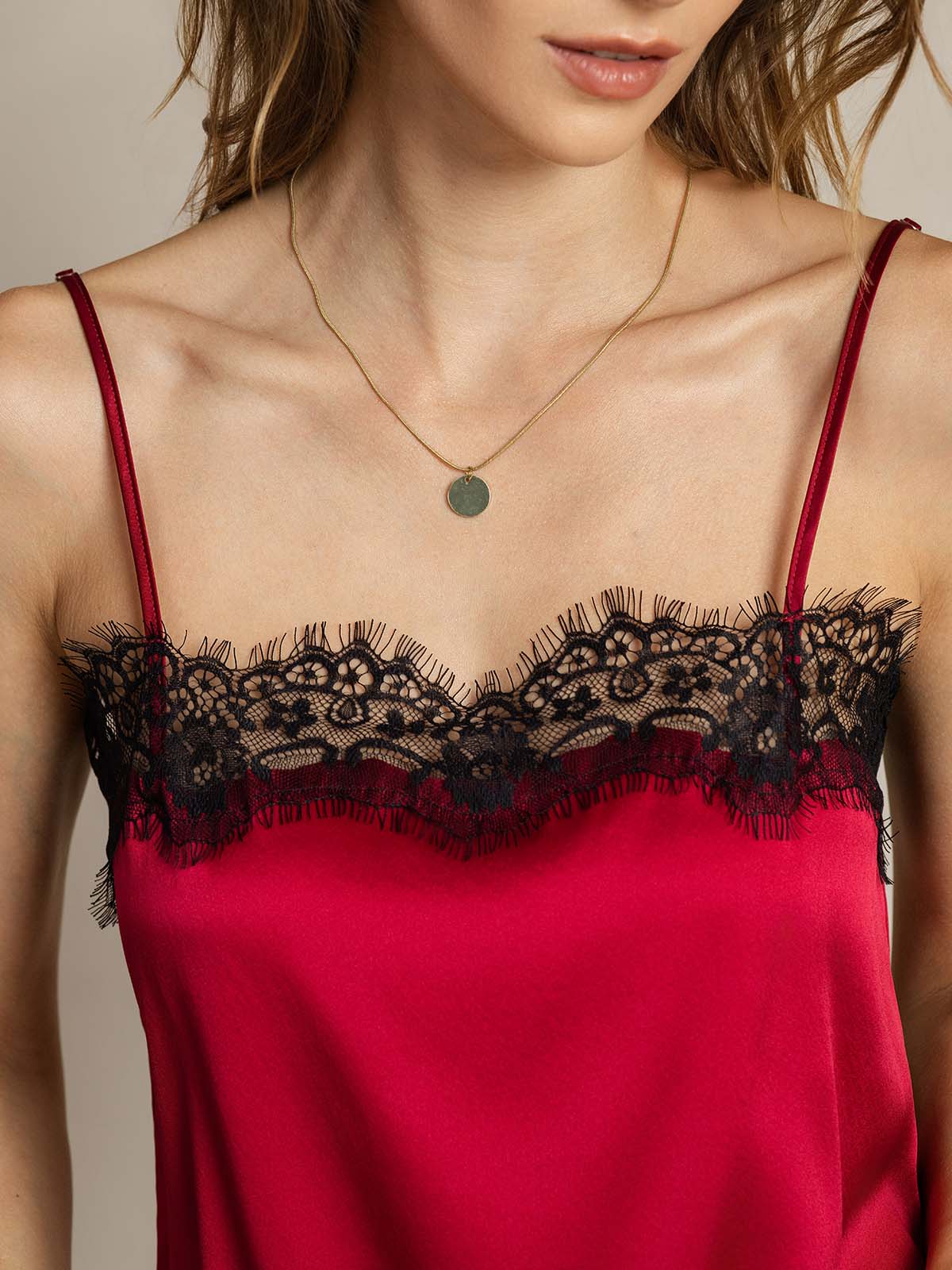 Reyanna™ | Silke Spaghettiband Camisole Kort Kjol Set