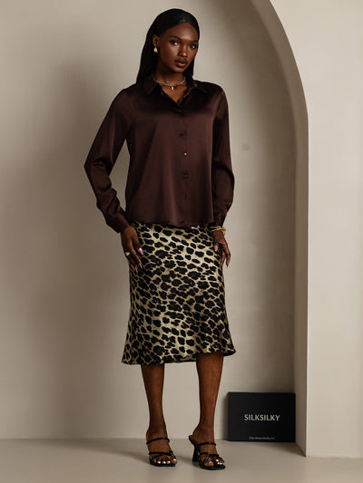 Reyanna™ | Silke Basic Military Lapel Skjorta