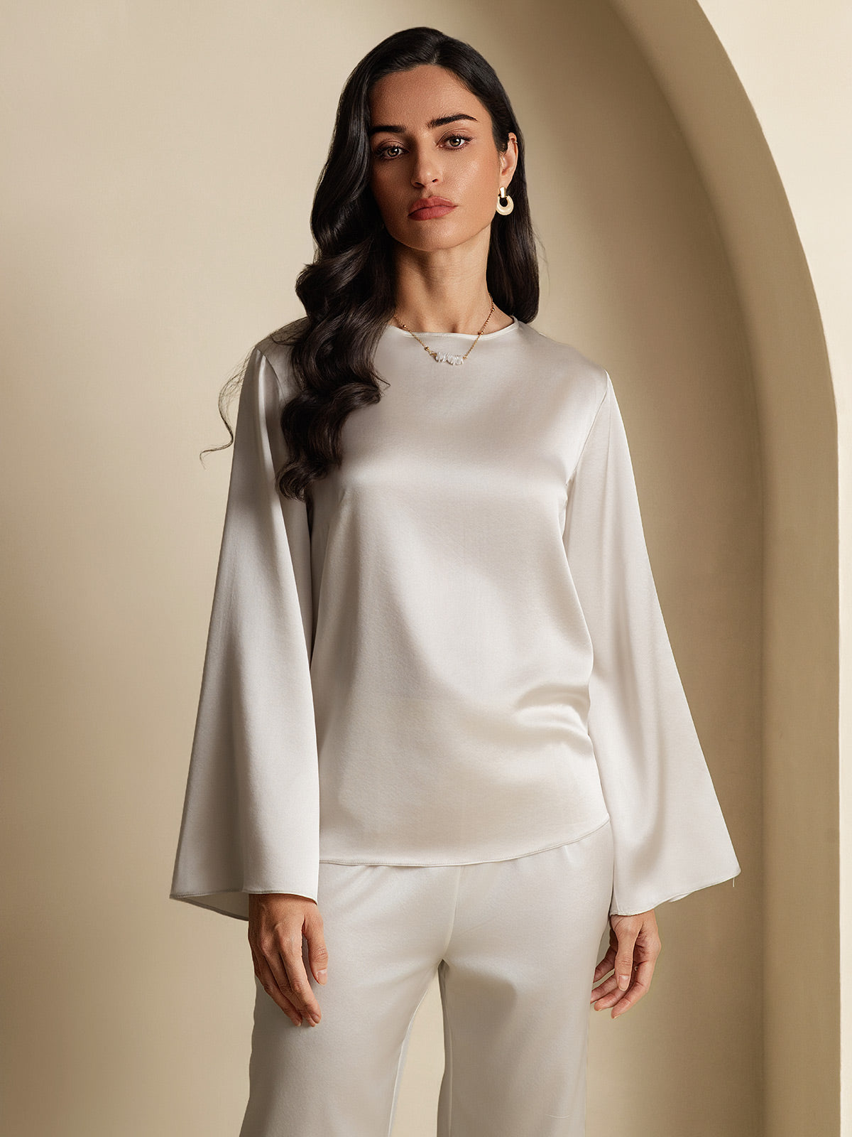 Reyanna™ | Silke Långärmad Blus