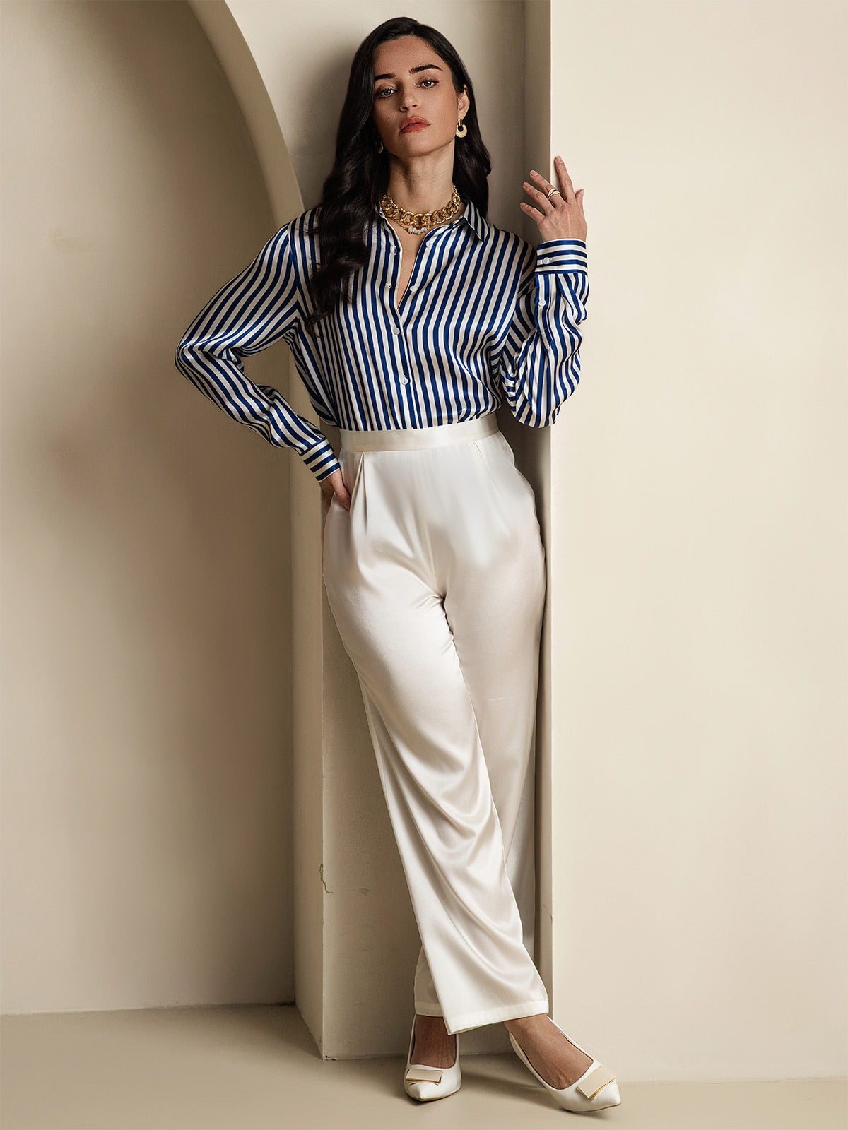 Reyanna™ | Basic Military Lapel Skjorta