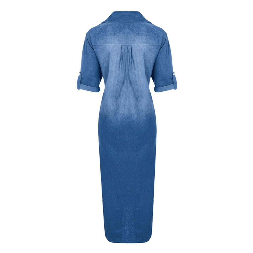 Reyanna |Lea | Elegant jeanslook med sidoklyfta