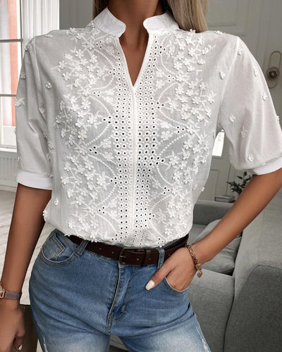 Reyanna |Lara | Elegant blus med broderi