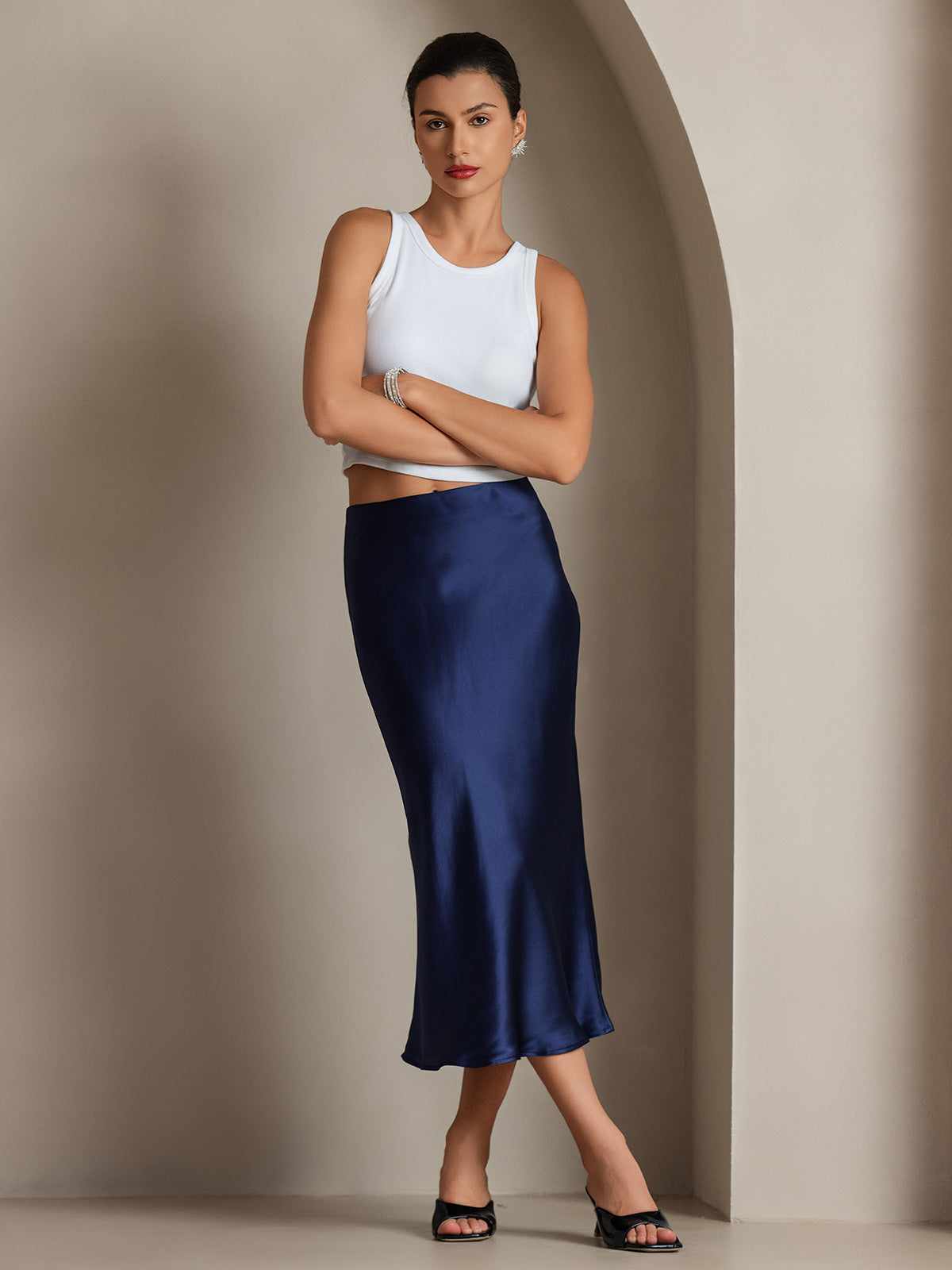 Reyanna™ | Elegant Basik Kjol i Ren Silke