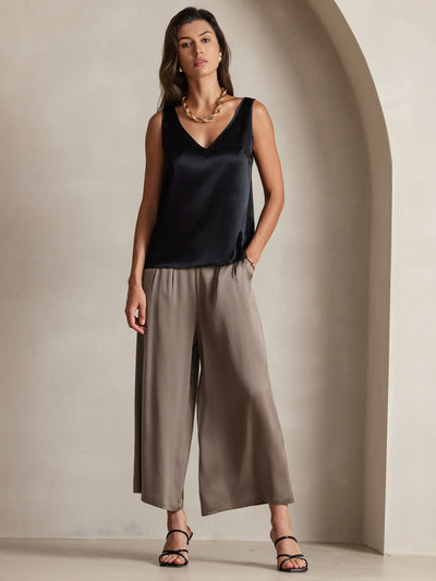 Reyanna™ | Silke V-ringning Tirantes Camiseta Top