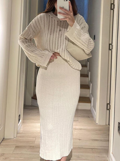 Reyanna™ | Fashionable Round Neck Hollow Sweater Top
