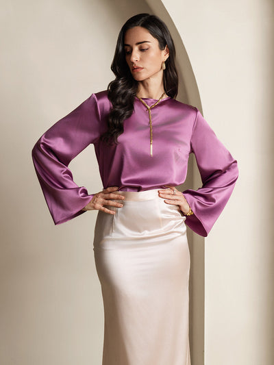 Reyanna™ | Silke Långärmad Blus