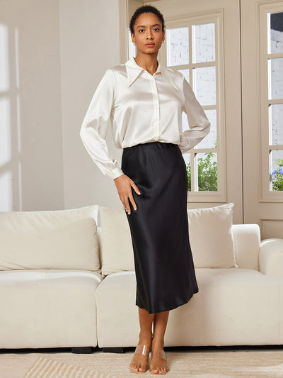 Reyanna™ | Rent Silke Klassisk Elegant Damkjol